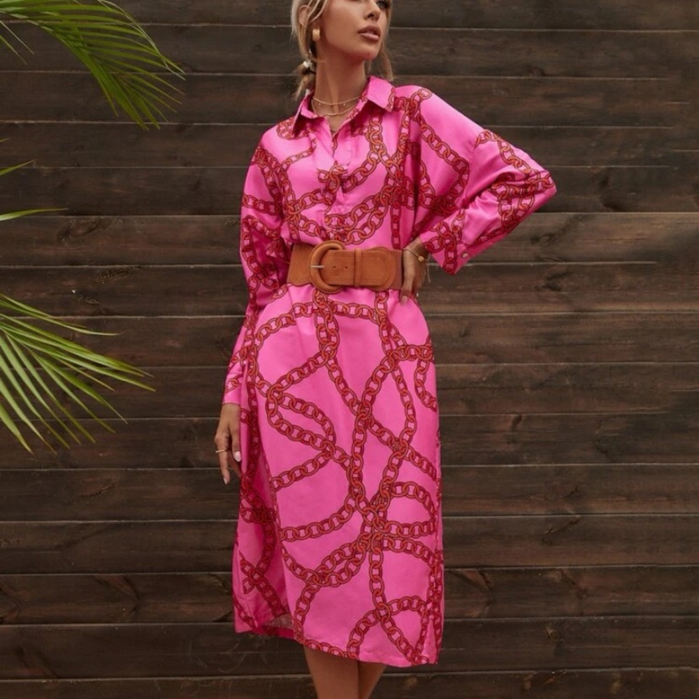 Chain print dress